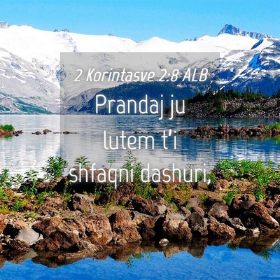Picture 04 - 2 Korintasve 2:8 ALB - Prandaj ju lutem t’i shfaqni - Bible Verse Picture