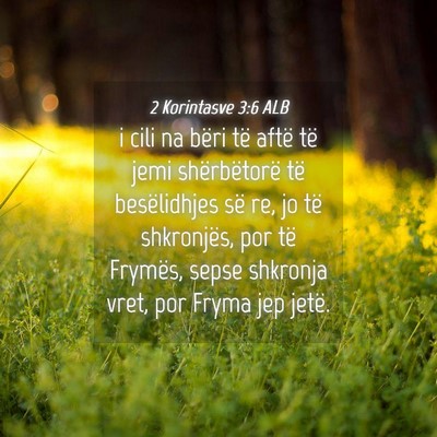 Picture 04 - 2 Korintasve 3:6 ALB - i cili na bëri të aftë të jemi shërbëtorë - Bible Verse Picture