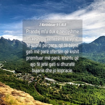 Picture 04 - 2 Korintasve 9:5 ALB - Prandaj m’u duk e nevojshme t’i këshilloj - Bible Verse Picture
