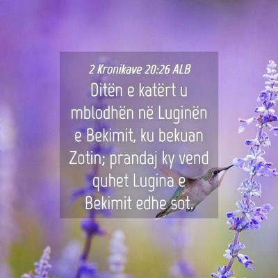 Picture 04 - 2 Kronikave 20:26 ALB - Ditën e katërt u mblodhën në Luginën e - Bible Verse Picture