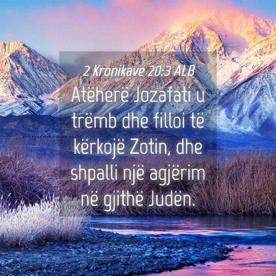 Picture 04 - 2 Kronikave 20:3 ALB - Atëherë Jozafati u trëmb dhe filloi të - Bible Verse Picture