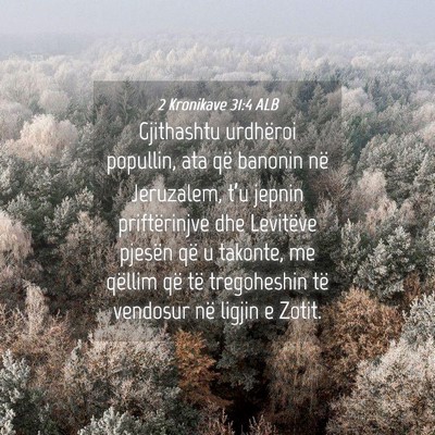 Picture 04 - 2 Kronikave 31:4 ALB - Gjithashtu urdhëroi popullin, ata që banonin - Bible Verse Picture