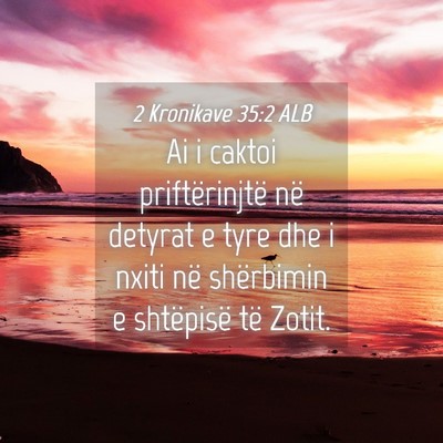 Picture 04 - 2 Kronikave 35:2 ALB - Ai i caktoi priftërinjtë në detyrat e tyre dhe - Bible Verse Picture