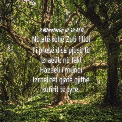 Picture 04 - 2 Mbretërve 10:32 ALB - Në atë kohë Zoti filloi t’i presë disa - Bible Verse Picture
