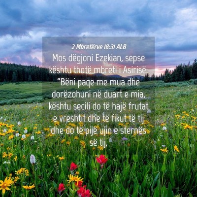 Picture 04 - 2 Mbretërve 18:31 ALB - Mos dëgjoni Ezekian, sepse kështu thotë mbreti - Bible Verse Picture