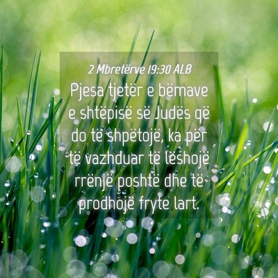 Picture 04 - 2 Mbretërve 19:30 ALB - Pjesa tjetër e bëmave e shtëpisë së Judës - Bible Verse Picture