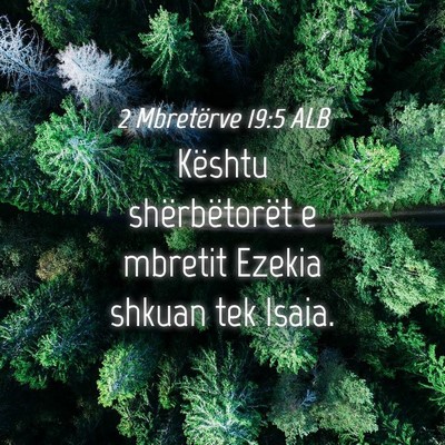 Picture 04 - 2 Mbretërve 19:5 ALB - Kështu shërbëtorët e mbretit Ezekia shkuan - Bible Verse Picture