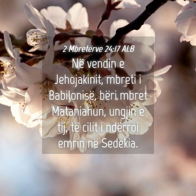 Picture 04 - 2 Mbretërve 24:17 ALB - Në vendin e Jehojakinit, mbreti i Babilonisë, - Bible Verse Picture