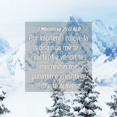 Picture 04 - 2 Mbretërve 25:12 ALB - Por kapiteni i rojeve la disa nga më të - Bible Verse Picture
