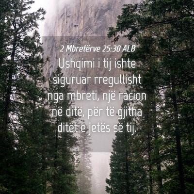 Picture 04 - 2 Mbretërve 25:30 ALB - Ushqimi i tij ishte siguruar rregullisht nga - Bible Verse Picture