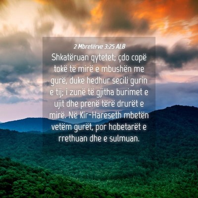Picture 04 - 2 Mbretërve 3:25 ALB - Shkatëruan qytetet; çdo copë tokë të mirë e - Bible Verse Picture