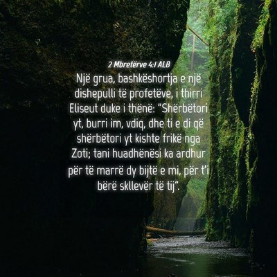Picture 04 - 2 Mbretërve 4:1 ALB - Një grua, bashkëshortja e një dishepulli të - Bible Verse Picture