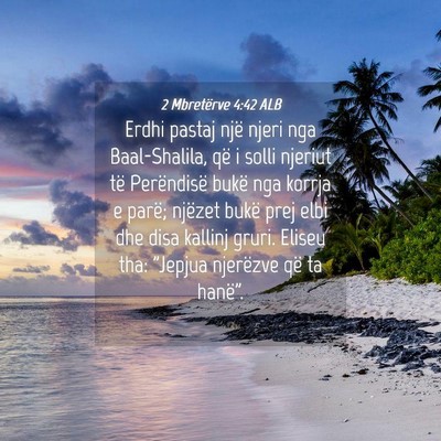 Picture 04 - 2 Mbretërve 4:42 ALB - Erdhi pastaj një njeri nga Baal-Shalila, që i - Bible Verse Picture