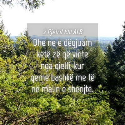 Picture 04 - 2 Pjetrit 1:18 ALB - Dhe ne e dëgjuam këtë zë që vinte nga - Bible Verse Picture