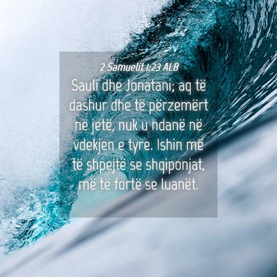 Picture 04 - 2 Samuelit 1:23 ALB - Sauli dhe Jonatani; aq të dashur dhe të - Bible Verse Picture