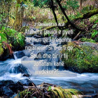 Picture 04 - 2 Samuelit 1:5 ALB - Atëherë Davidi e pyeti të riun që i tregonte - Bible Verse Picture