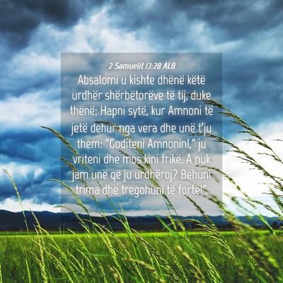 Picture 04 - 2 Samuelit 13:28 ALB - Absalomi u kishte dhënë këtë urdhër - Bible Verse Picture