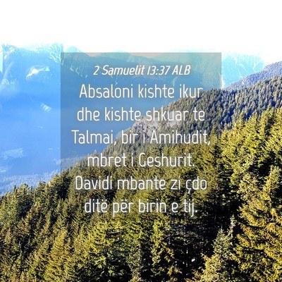Picture 04 - 2 Samuelit 13:37 ALB - Absaloni kishte ikur dhe kishte shkuar te Talmai, - Bible Verse Picture