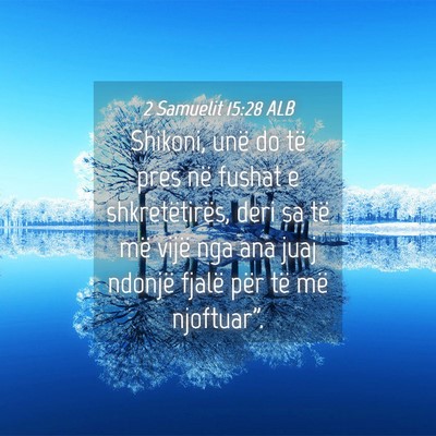 Picture 04 - 2 Samuelit 15:28 ALB - Shikoni, unë do të pres në fushat e - Bible Verse Picture