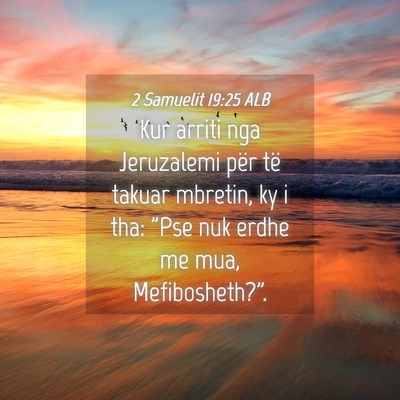 Picture 04 - 2 Samuelit 19:25 ALB - Kur arriti nga Jeruzalemi për të takuar - Bible Verse Picture