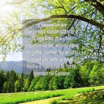 Picture 04 - 2 Samuelit 2:16 ALB - Secili kapi kundërshtarin e tij nga koka dhe i - Bible Verse Picture