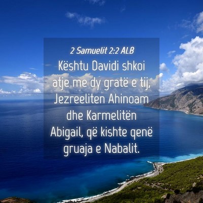 Picture 04 - 2 Samuelit 2:2 ALB - Kështu Davidi shkoi atje me dy gratë e tij, - Bible Verse Picture