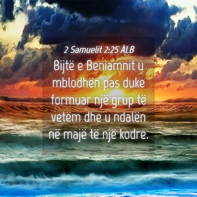 Picture 04 - 2 Samuelit 2:25 ALB - Bijtë e Beniamnit u mblodhën pas duke formuar - Bible Verse Picture