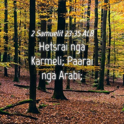 Picture 04 - 2 Samuelit 23:35 ALB - Hetsrai nga Karmeli; Paarai nga - Bible Verse Picture
