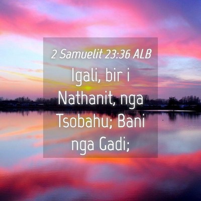 Picture 04 - 2 Samuelit 23:36 ALB - Igali, bir i Nathanit, nga Tsobahu; Bani nga - Bible Verse Picture