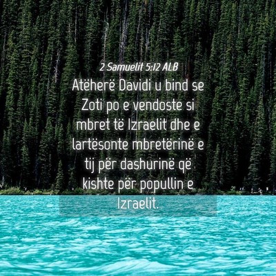 Picture 04 - 2 Samuelit 5:12 ALB - Atëherë Davidi u bind se Zoti po e vendoste si - Bible Verse Picture