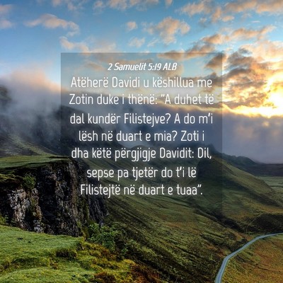Picture 04 - 2 Samuelit 5:19 ALB - Atëherë Davidi u këshillua me Zotin duke i - Bible Verse Picture