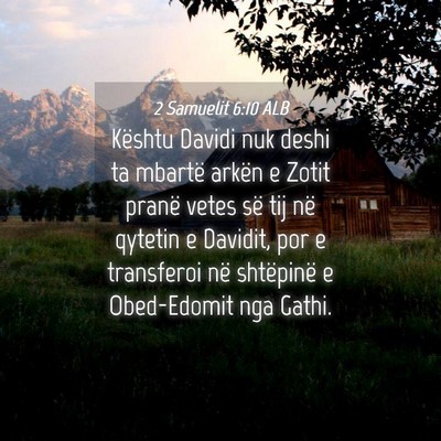 Picture 04 - 2 Samuelit 6:10 ALB - Kështu Davidi nuk deshi ta mbartë arkën e - Bible Verse Picture