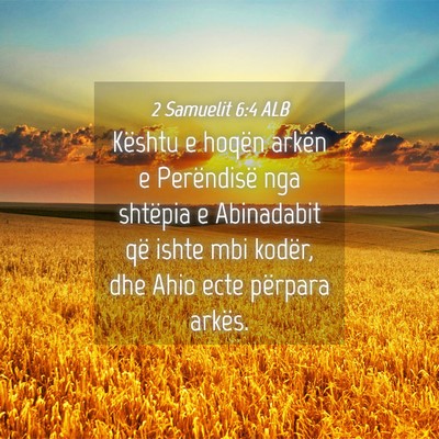 Picture 04 - 2 Samuelit 6:4 ALB - Kështu e hoqën arkën e Perëndisë nga - Bible Verse Picture