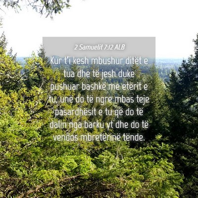 Picture 04 - 2 Samuelit 7:12 ALB - Kur t’i kesh mbushur ditët e tua dhe të jesh - Bible Verse Picture