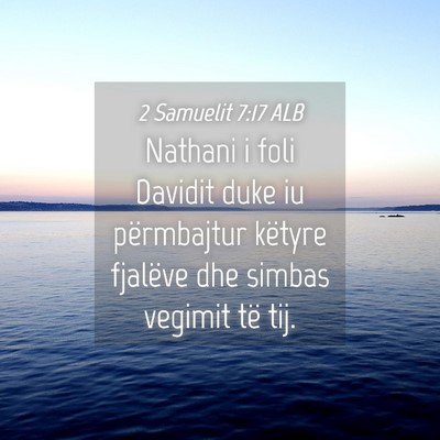 Picture 04 - 2 Samuelit 7:17 ALB - Nathani i foli Davidit duke iu përmbajtur - Bible Verse Picture