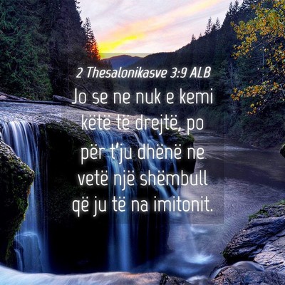 Picture 04 - 2 Thesalonikasve 3:9 ALB - Jo se ne nuk e kemi këtë të drejtë, po për - Bible Verse Picture