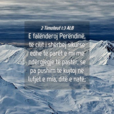 Picture 04 - 2 Timoteut 1:3 ALB - E falënderoj Perëndinë, të cilit i shërbej - Bible Verse Picture