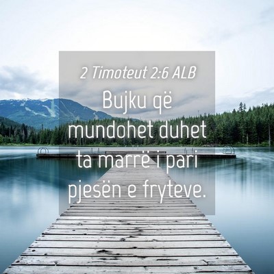 Picture 04 - 2 Timoteut 2:6 ALB - Bujku që mundohet duhet ta marrë i pari pjesën - Bible Verse Picture