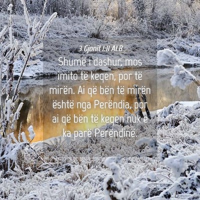 Picture 04 - 3 Gjonit 1:11 ALB - Shumë i dashur, mos imito të keqen, por të - Bible Verse Picture