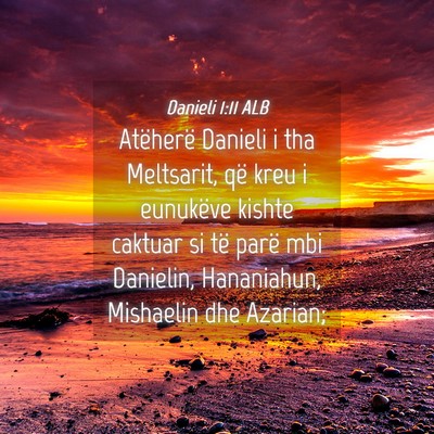 Picture 04 - Danieli 1:11 ALB - Atëherë Danieli i tha Meltsarit, që kreu i - Bible Verse Picture