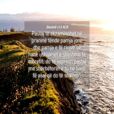Picture 04 - Danieli 1:13 ALB - Pastaj të ekzaminohet në praninë tënde pamja - Bible Verse Picture