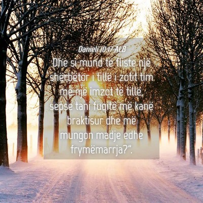 Picture 04 - Danieli 10:17 ALB - Dhe si mund të fliste një shërbëtor i tillë - Bible Verse Picture