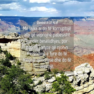 Picture 04 - Danieli 11:32 ALB - Me lajka ai do të korruptojë ata që veprojnë - Bible Verse Picture