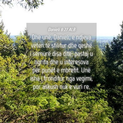 Picture 04 - Danieli 8:27 ALB - Dhe unë, Danieli, e ndjeva veten të sfilitur - Bible Verse Picture
