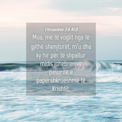 Picture 04 - Efesianëve 3:8 ALB - Mua, më të voglit nga të gjithë shenjtorët, - Bible Verse Picture