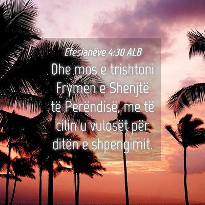 Picture 04 - Efesianëve 4:30 ALB - Dhe mos e trishtoni Frymën e Shenjtë të - Bible Verse Picture