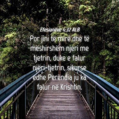 Picture 04 - Efesianëve 4:32 ALB - Por jini të mirë dhe të mëshirshëm njeri me - Bible Verse Picture