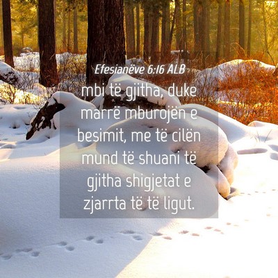 Picture 04 - Efesianëve 6:16 ALB - mbi të gjitha, duke marrë mburojën e besimit, - Bible Verse Picture