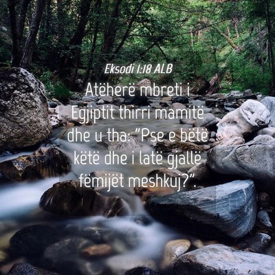 Picture 04 - Eksodi 1:18 ALB - Atëherë mbreti i Egjiptit thirri mamitë dhe u - Bible Verse Picture