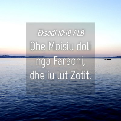Picture 04 - Eksodi 10:18 ALB - Dhe Moisiu doli nga Faraoni, dhe iu lut - Bible Verse Picture